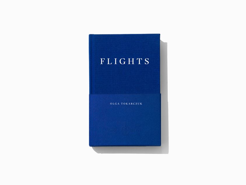 The cover image of Flights by Olga Tokarczuk, translated by Jennifer Croft